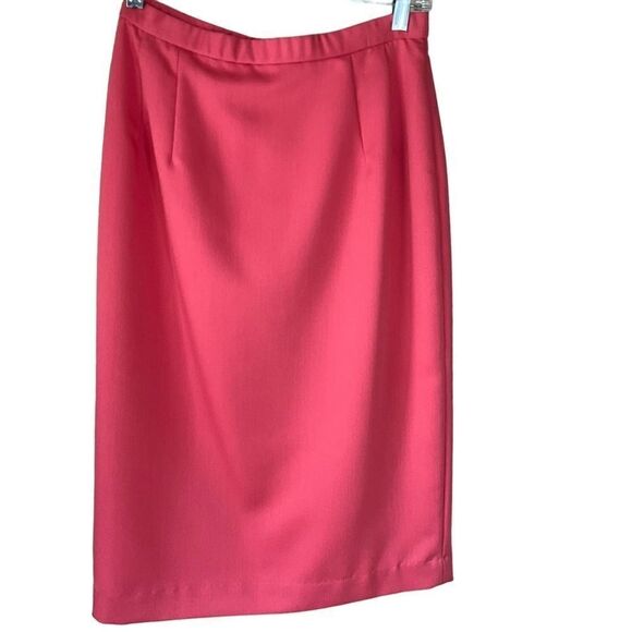PENDLETON Pencil Skirt Size 6 Kick Pleat Invisible Zipper Salmon Color - Picture 1 of 13